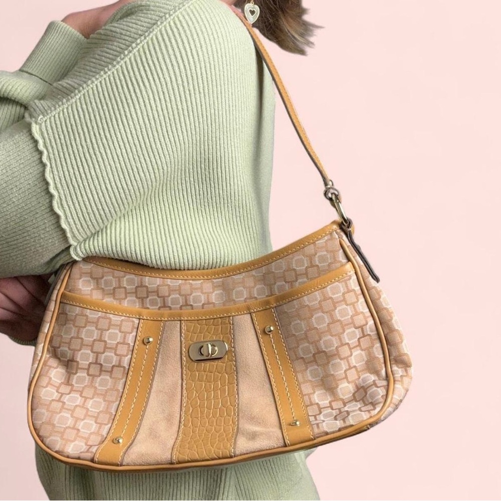 Nine West Tan and Cream Shoulder Bag